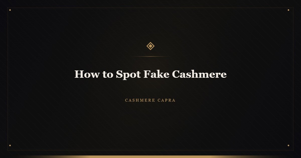 How to Spot Fake Cashmere: 8 Expert Tips to Avoid Getting Scammed
